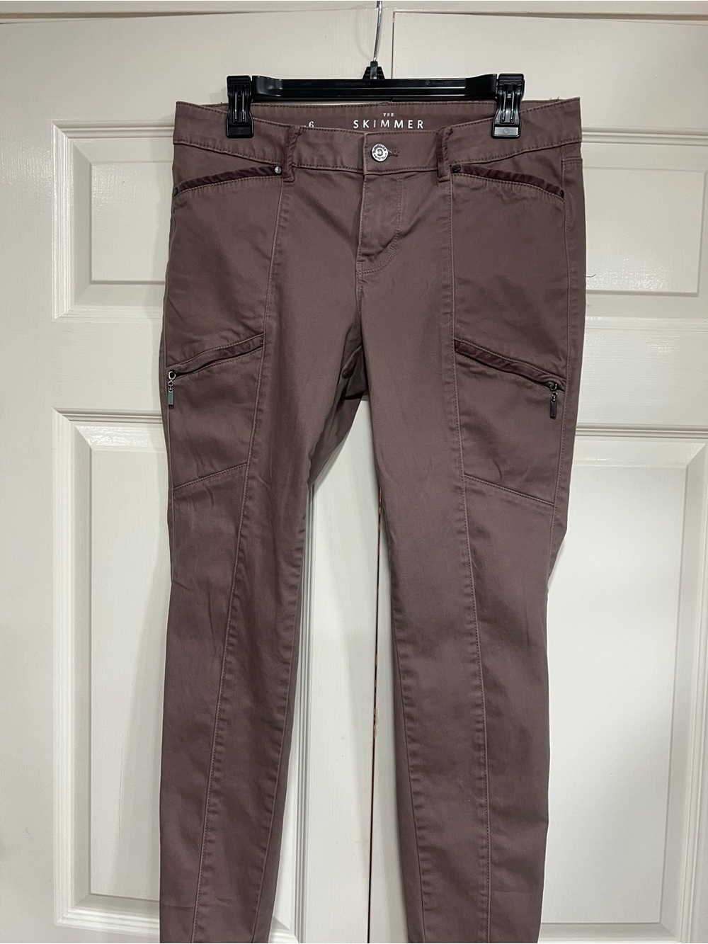 White House Black Market Chocolate Brown Skimmer Pants Womens Size 6 Like New
